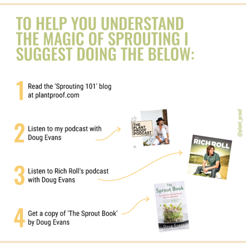 Sprouting guide - Plant Proof podcast, Rich Roll Podcast, Doug Evans, The Sprout Book